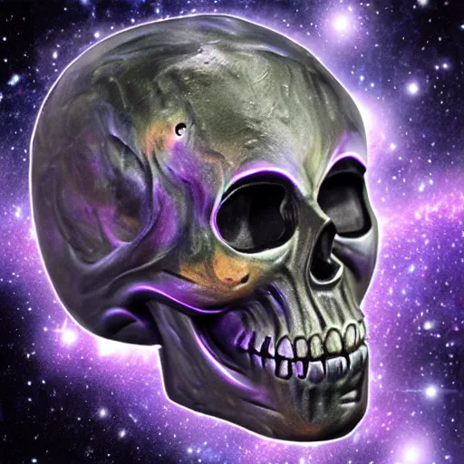 Image similar to galaxy skull gothic mask