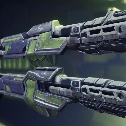 Prompt: New exotic weapons in Destiny 2, photorealistic, side view, 4K