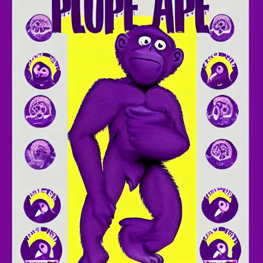 Image similar to purple ape poster