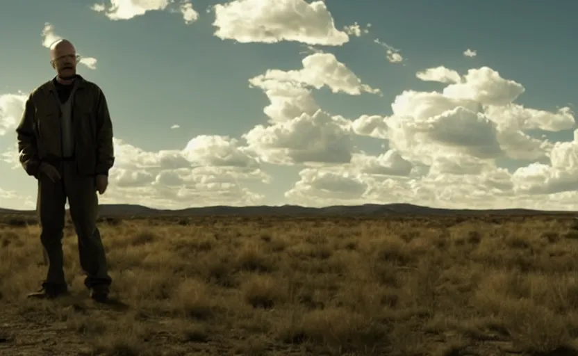 Prompt: walter white in'breaking bad'( 2 0 1 2 ), movie still frame, oscar nominated cinematography, volumetric lighting, 8 k resolution, beautiful composition