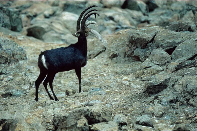 Image similar to a photo of a kakuna ibex in its natural habitat, kodak ektachrome e 1 0 0 photography