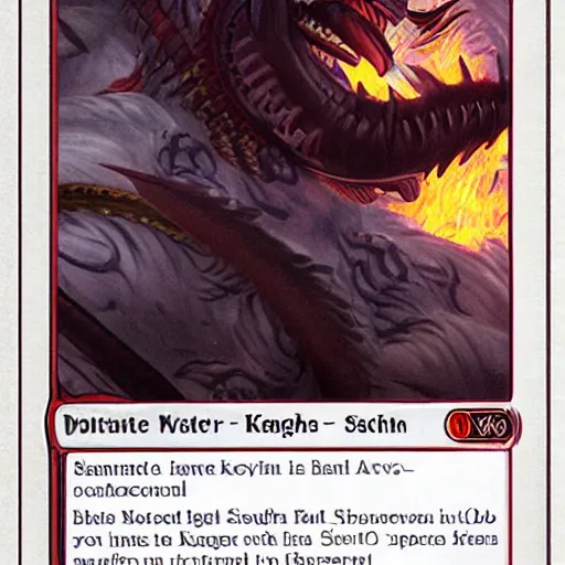 Image similar to five tail shogun, magic the gathering card art, kamigawa