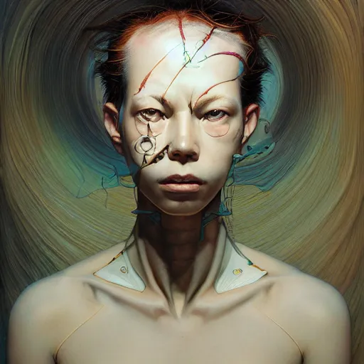 Prompt: citizen portrait soft light painted by james jean and katsuhiro otomo and erik jones, inspired by the fifth element, smooth face feature, intricate oil painting, high detail illustration, sharp high detail, manga and anime 1 9 9 9