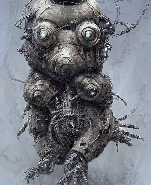 Prompt: a cybernetically enhanced tardigrade, by HR Giger and Beksiński and Stephan Martiniere , 4k resolution, detailed, trending on artstation