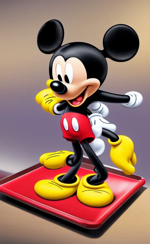 Prompt: mickey mouse on a porcelain tray at a buffet for 5 0 people, photo, photorealistic, realistic, detailed, high quality, high resolution, 8 k, hdr, 8 k quality, 8 k resolution