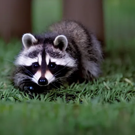 Prompt: an adorable baby raccoon wearing a diaper, pixar