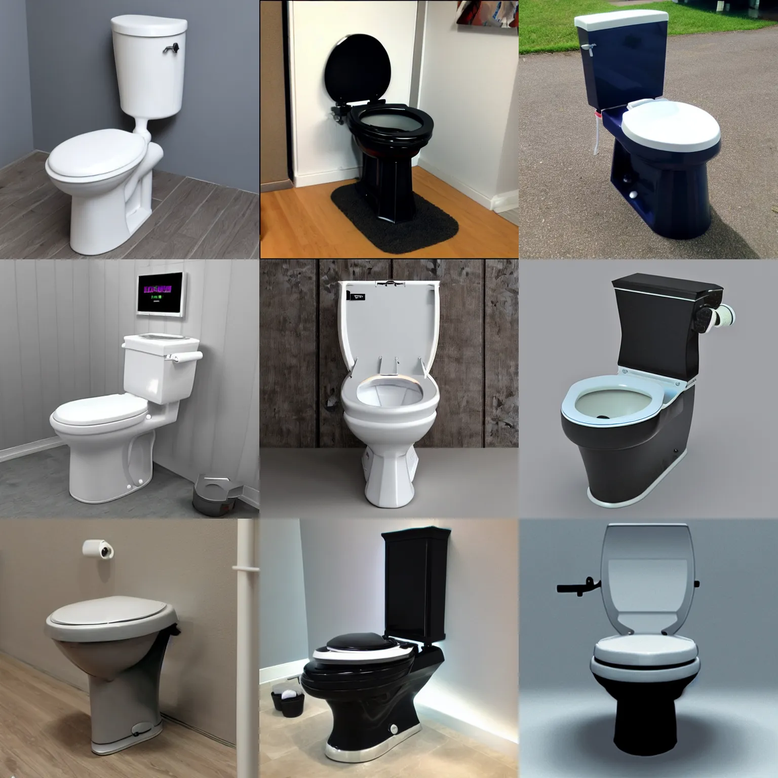 Prompt: toilet in the style of gaming chair
