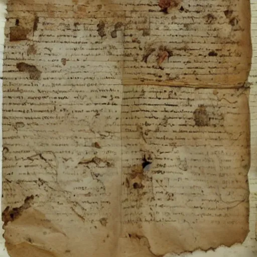 Image similar to tattered parchment with cthulhu characters written on it