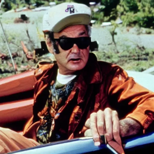 Image similar to bill murray as hunter thompson, movie still, promotional shot