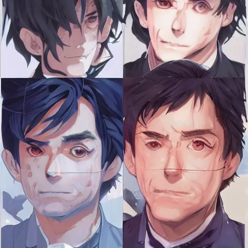 Prompt: An anime portrait of Manuel Valls, by Stanley Artgerm Lau, WLOP, Rossdraws, James Jean, Andrei Riabovitchev, Marc Simonetti, and Sakimichan, tranding on artstation with a blend of manga-style art, augmented with vibrant composition and color, all filtered through a cybernetic lens, studio lighting, lit by flashing pixel light