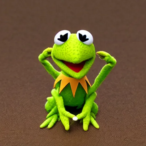 Prompt: Kermit funko pop, high detail