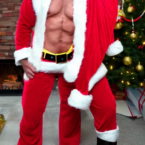 Image similar to a skimpy santa