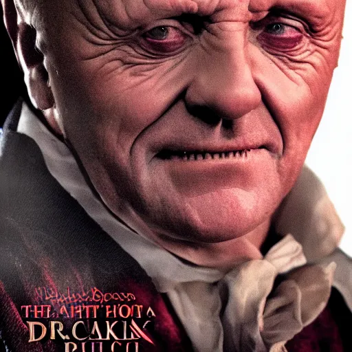 Prompt: anthony Hopkins as dracula, photorealistic, movie promo, movie poster, crisp, 4k