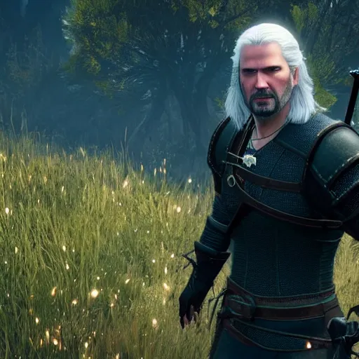 Image similar to Keanu reeves in the Witcher 3 4K detailed super realistic