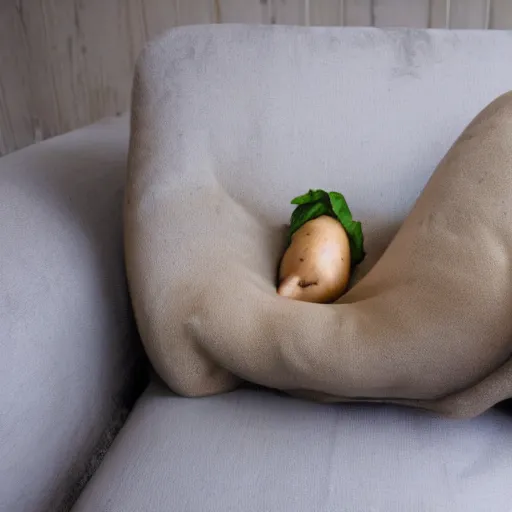 Image similar to potato on couch