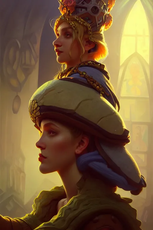 Image similar to alexey gurylev, spongebob cultists, mysterious, deep focus, d & d, fantasy, complex, elegant, highly detailed, digital painting, artstation, concept art, matte, clear focus, illustration, hearthstone, artgerm art, greg rutkovsky and alphonse mucha