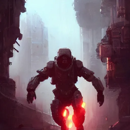 Image similar to concept art by greg rutkowski, soldiers in futuristic tactical gear, running around the outside of a space colony, futuristic, brutalistic environment, scifi, detailed and intricate environment, reddish lighting, stressful atmosphere, high technology, highly detailed portrait, digital painting, artstation, concept art, smooth, sharp foccus ilustration, artstation hq.