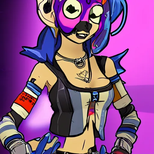 Image similar to mad moxxie from borderlands as an anime character