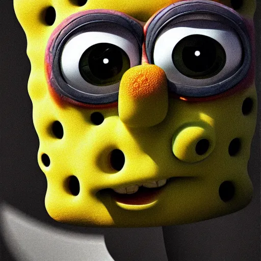 Prompt: realistic sponge bob as human face highly detailed, intricate, sharp focus, digital art, 8 k