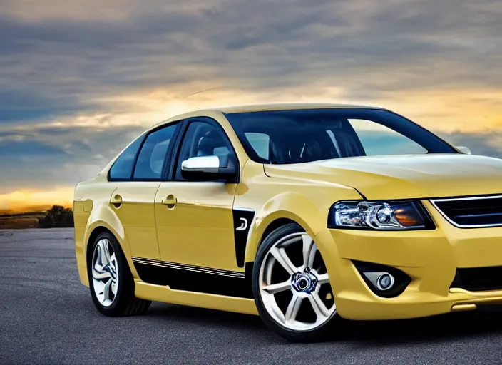 Image similar to award winning photo of a 2 0 1 2 ford fg falcon, 8 k, beautiful