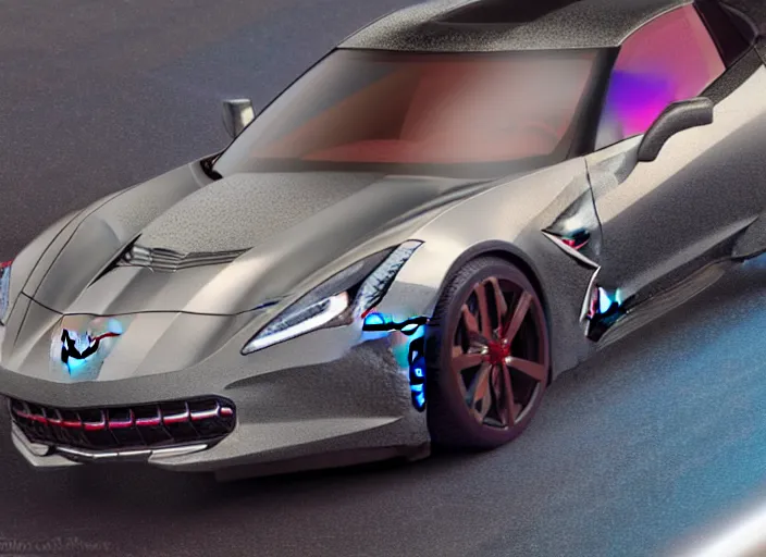 Prompt: hyperrealism, detailed textures, photorealistic 3 d render, a photorealistic futuristic 2 0 3 9 corvette stingray concept car with a sky full of stars colour scheme, sharp focus, ultra realistic, ultra high pixel detail, cinematic, intricate, cinematic light, concept art, illustration, art station, unreal engine 8 k