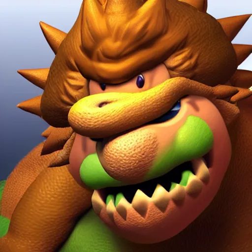 Prompt: high quality cg render of bowser