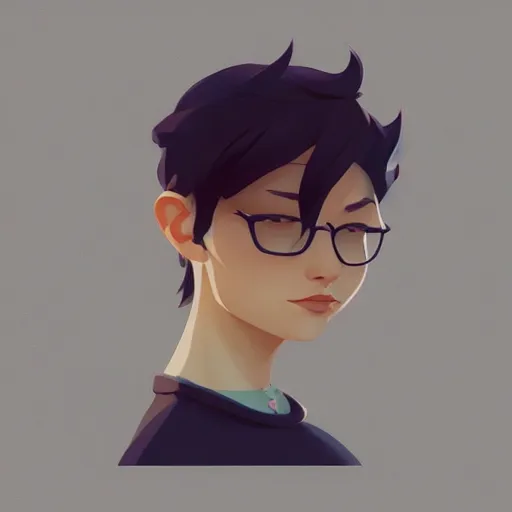 Image similar to face icon stylized minimalist pax, loftis, cory behance hd by jesper ejsing, by rhads, makoto shinkai and lois van baarle, ilya kuvshinov, rossdraws global illumination