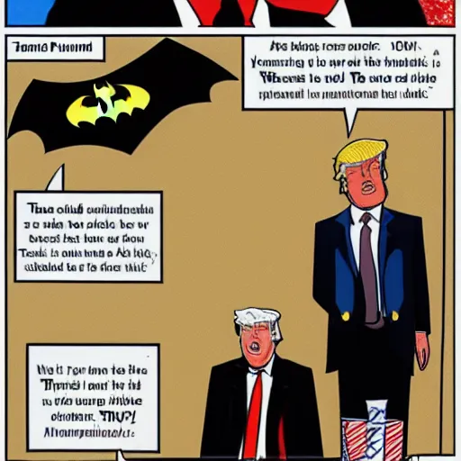 Prompt: Donald Trump as Batman,