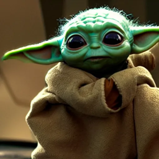 Prompt: baby yoda in the series mandalorian ( 2 0 2 1 )