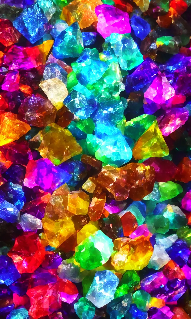 Prompt: material study, photo realistic crystals and games, translucent, beautiful, colorful, sharp focus, highly detailed, black background