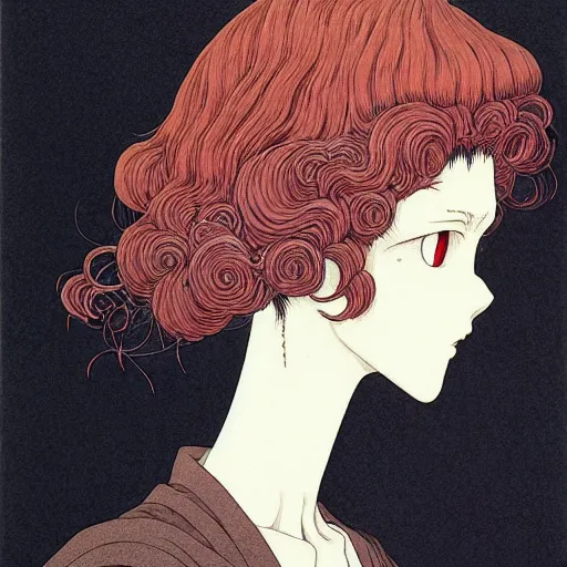 Image similar to prompt : mysterious portrait painted in miyazaki color style drawn by katsuhiro otomo and takato yamamoto, inspired by fables, china doll face, smooth face feature, intricate oil painting, high detail, sharp high detail, manga and anime 2 0 0 0