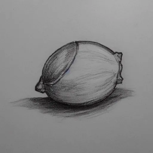 Image similar to professional liner sketch of a lemon