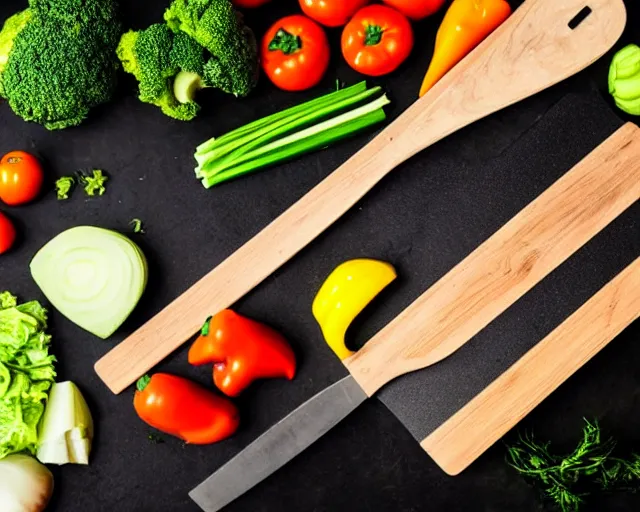 Image similar to 9 0 degrees fov, first person point of view of me chopping vegetables on a chopping board