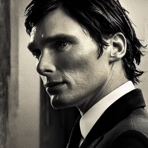 Prompt: a movie poster of cillian murphy as the next james bond