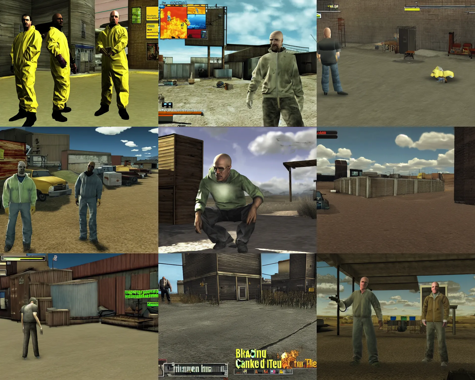 Prompt: Screenshot from the Breaking Bad game on PlayStation 2