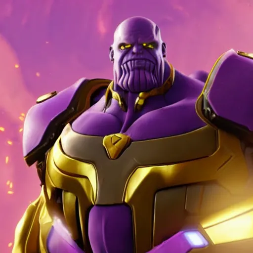 Prompt: Thanos as a character in Overwatch