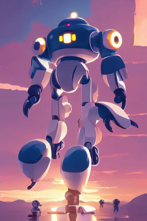 Image similar to metabots medabots medarotto medarot robot minimalist comics, behance hd by jesper ejsing, by rhads, makoto shinkai and lois van baarle, ilya kuvshinov, rossdraws global illumination ray tracing hdr radiating a glowing aura