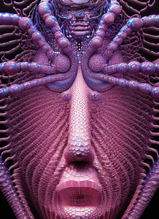 Prompt: 3 d goddess medium shot profile portrait. beautiful intricate highly detailed mask made entirely of bubbles and dragonfly wings. optical mineralogy, chitin, oil on water, reflections, refractions, creature, artwork by yayoi kusama, tooth wu and wlop and beeple and greg rutkowski,