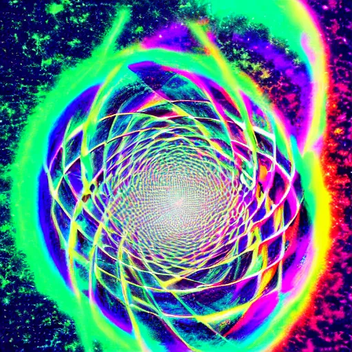 Image similar to the magic portal to the multiverse occult, chromatic aberration