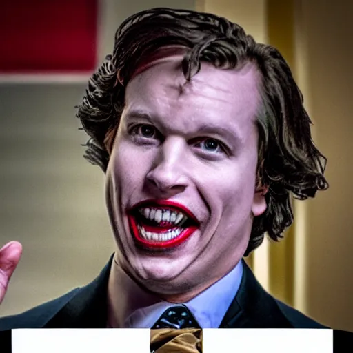 Image similar to tucker carlson as the joker