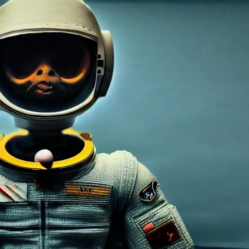 Image similar to the last astronaut, extremely detailed claymation art, extremely realistic, dark, moody, foggy
