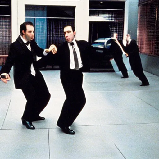 Image similar to orthodox Jews dancing in American Psycho (1999)