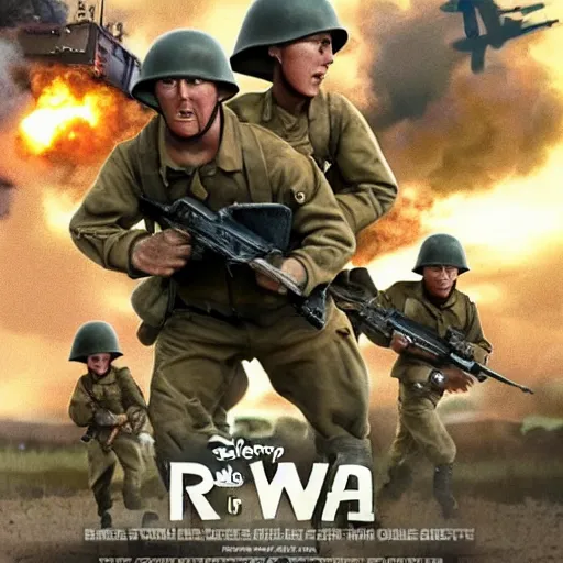 Image similar to Pixar reenactment of World War 2