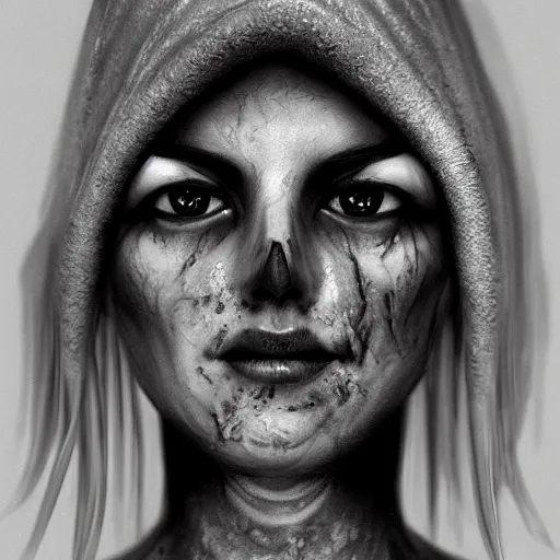 Image similar to eerie, black and white, realistic, highly detailed, trending on artstation