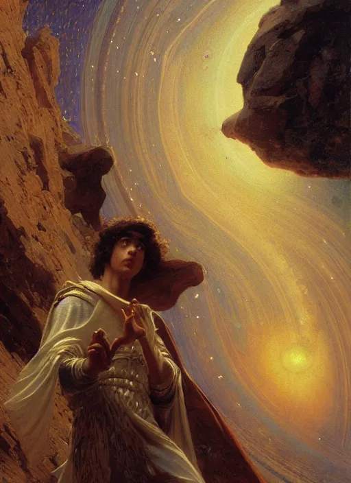 Prompt: the seventh sphere, saturn : the contemplatives from dante's divine comedy. highly detailed painting by gaston bussiere, craig mullins, j. c. leyendecker 8 k