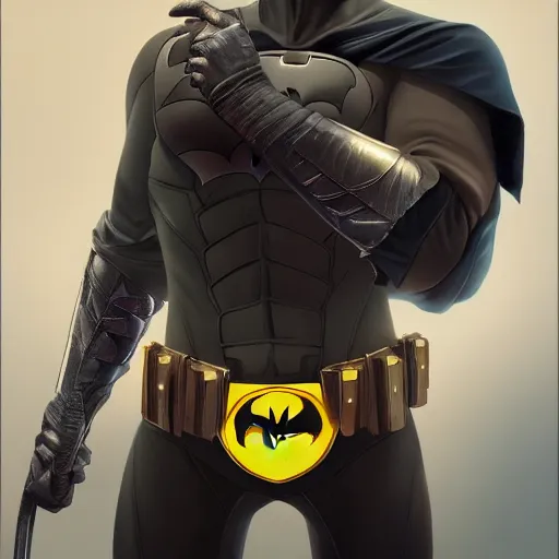 Prompt: Donny Berger as Batman, Donny Berger, Adam Sandler, digital art, trending on artstation, oil on canvas by J. C. Leyendecker and Edmund Blair Leighton and Charlie Bowater, octane render, cinematic