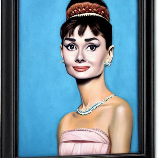 Image similar to audrey hepburn art by giovanni battista moroni