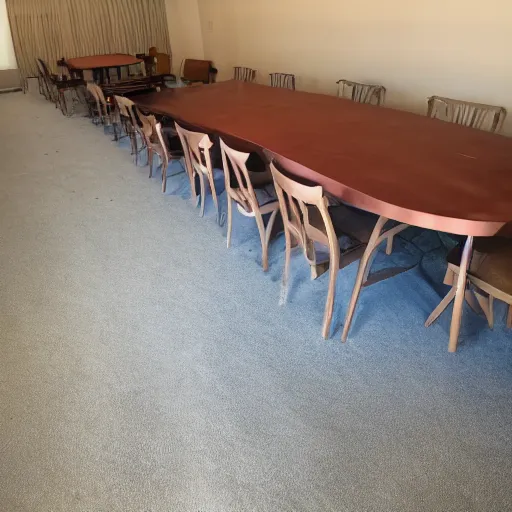 Prompt: A 10ft by 10ft room empty except for a table in the middle