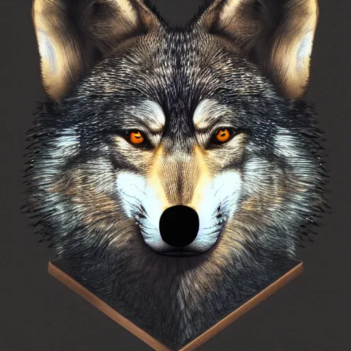 Image similar to portrait of retarded wolf, da vinc