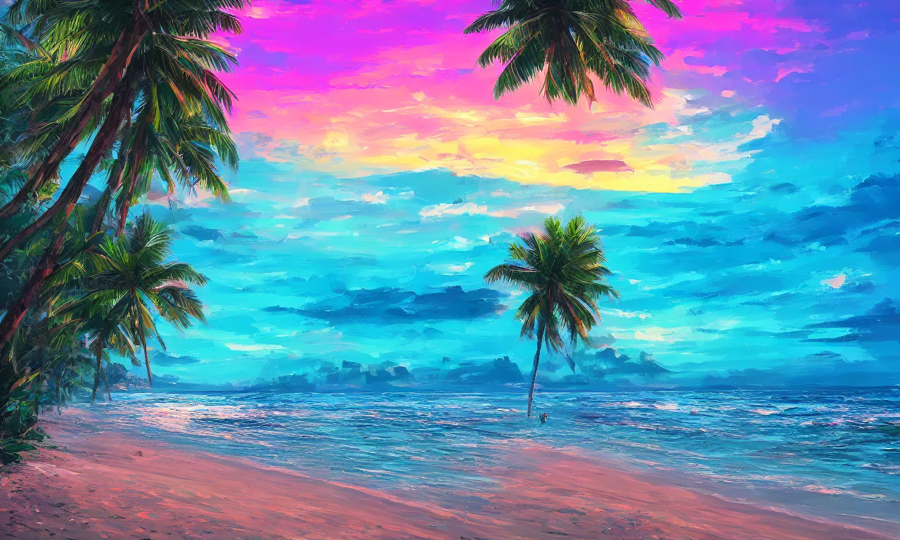 Image similar to paradise beach by alena aenami artworks in 4 k